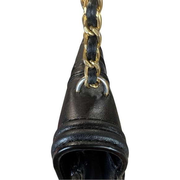 Tory Burch Black Fleming Leather Convertible Crossbody Bag with Gold Chain - Picture 16 of 16